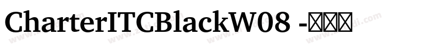 CharterITCBlackW08 字体转换